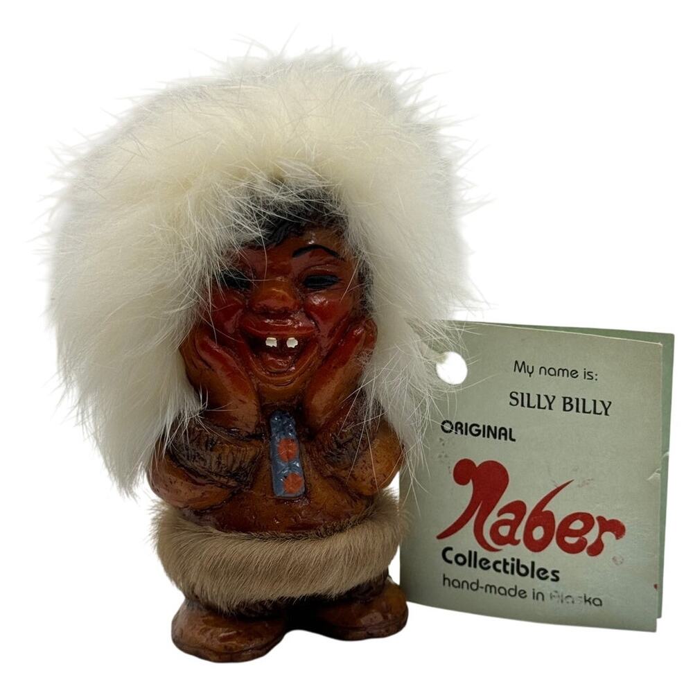 Vintage Naber Collectibles Silly Billy Hand-Made Figurine Doll - from Alaska